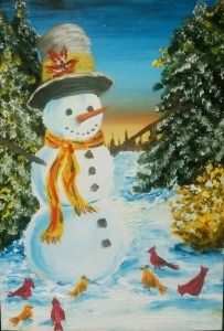 Мастер-класс "Веселый снеговик"