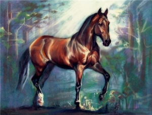 МК по пастели и сангине "Благородный конь"