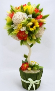 Мастер класс декоративное деревце "Весенний топиарий"