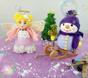 Рождественский ангел + снеговик