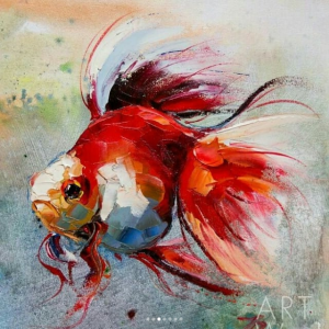 Мастер-класс по масляной живописи "Золотая рыбка"