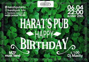 HARAT'S PUB HAPPY BIRTHDAY